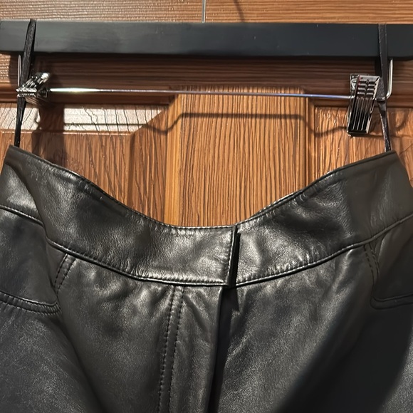 Cache Genuine Leather Pants Black NWOT - Picture 3 of 7